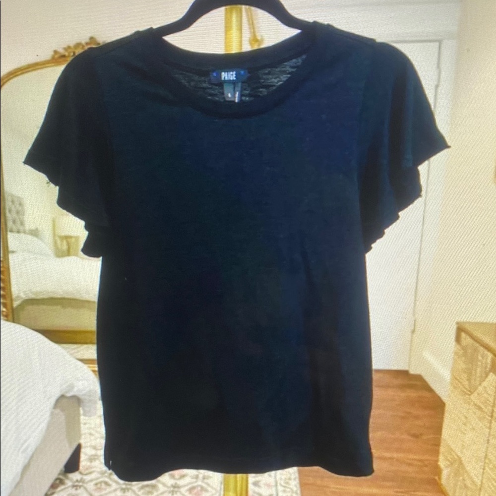 PAIGE Women's Classic Black Short Sleeve Tee